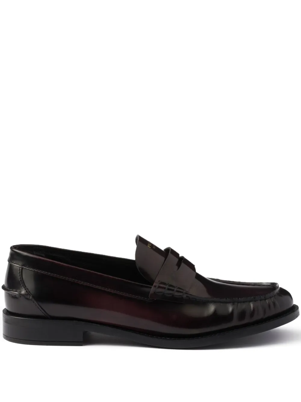 Prada leather loafers Red