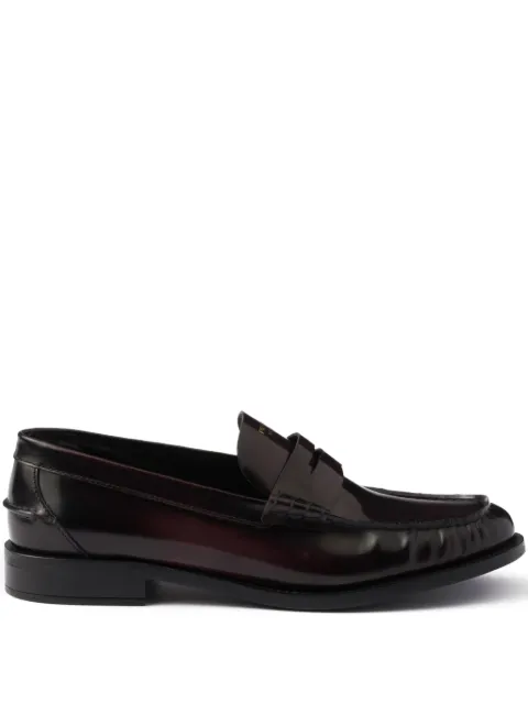 Prada leather loafers