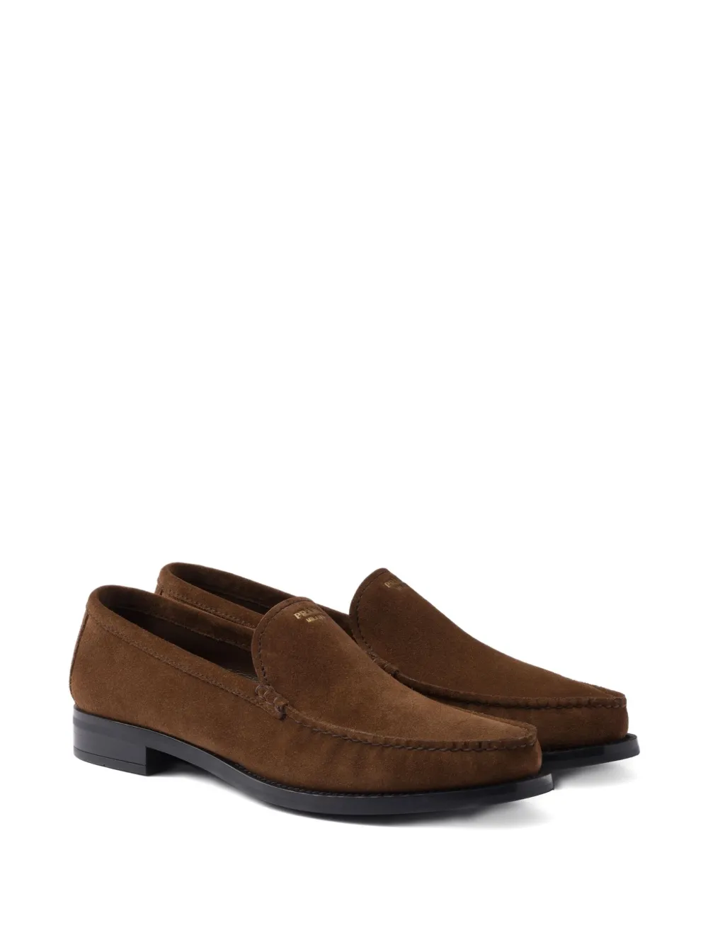 Prada Loafer Aus Wildleder In Brown
