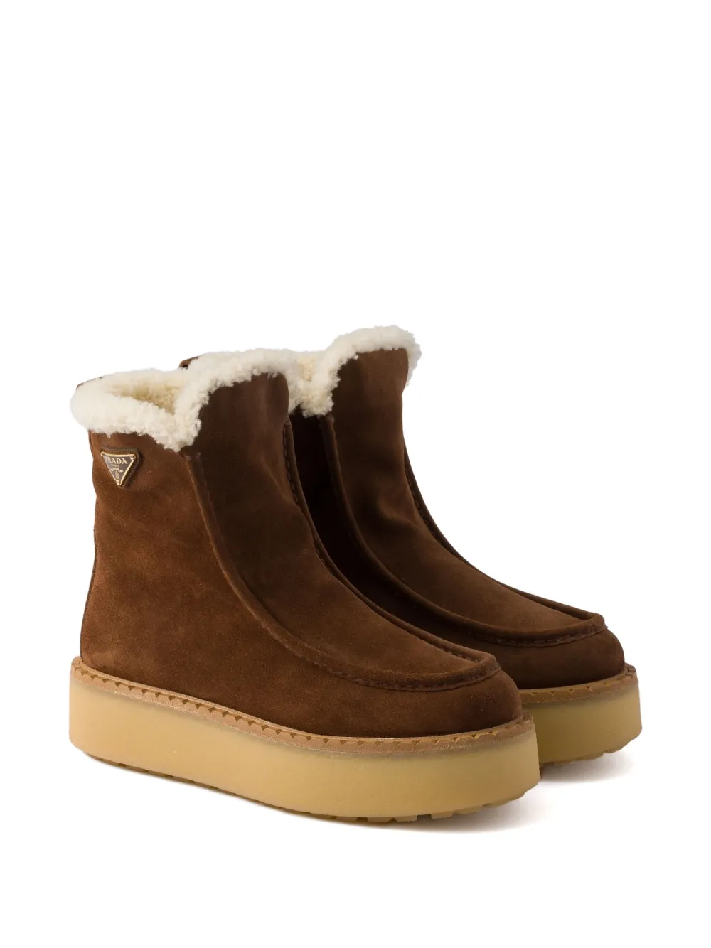 Prada shearling-trimmed platform boots | Rain & Snow Boots | Image 2