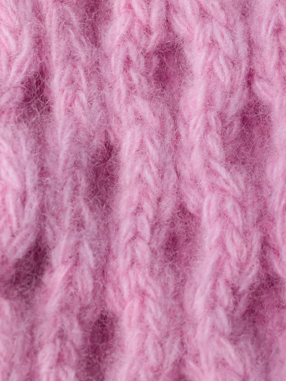 Prada Kabelgebreide muts met logo - Roze