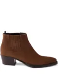 Prada elastic-gusset pointed-toe boots - Brown