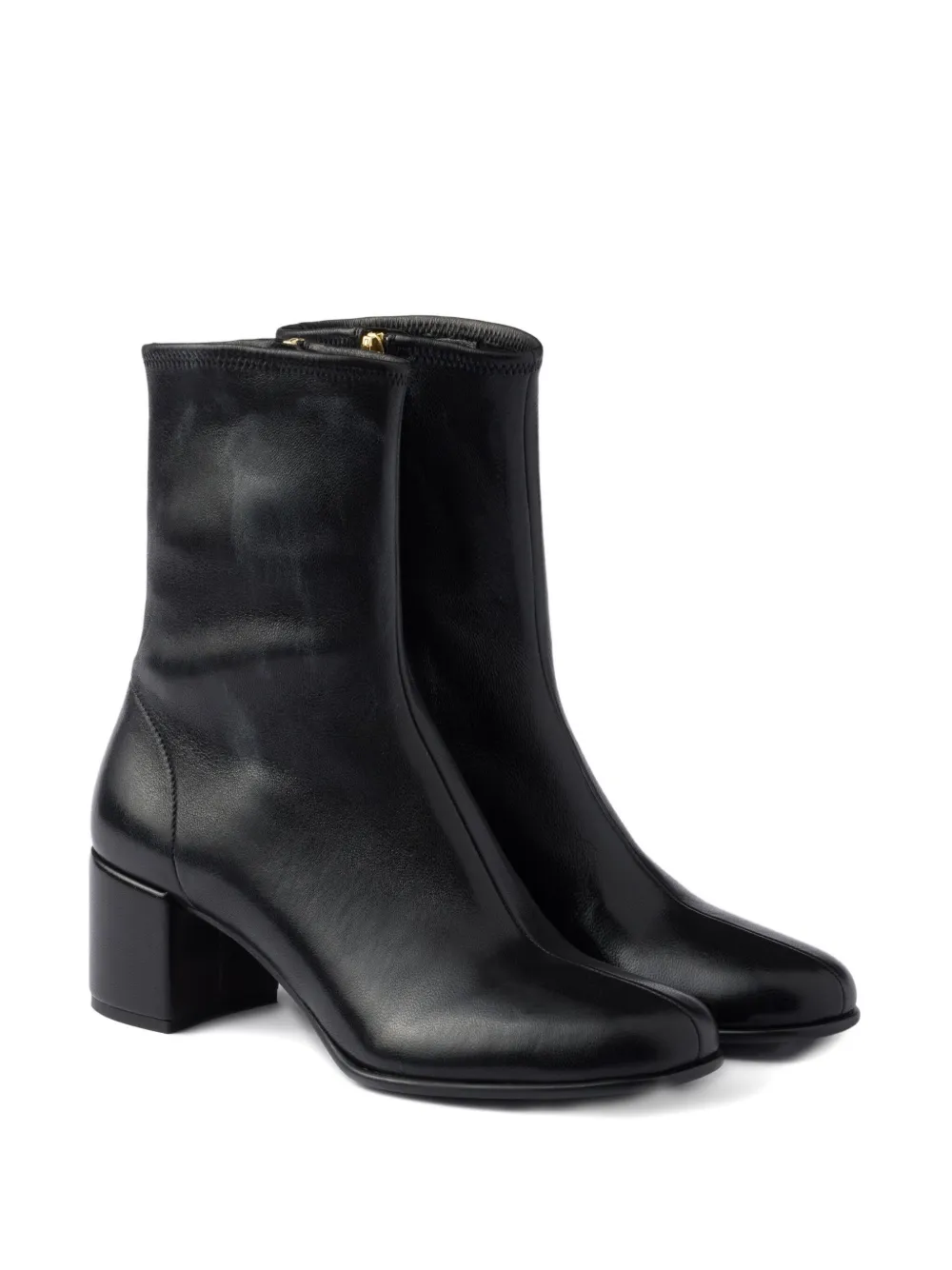 Prada 55mm leather zip-fastening block-heel boots | Ankle Boots | Image 2