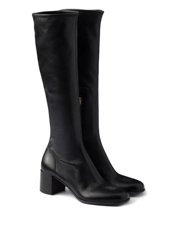 Prada 55mm nappa-leather Boots | Black | FARFETCH