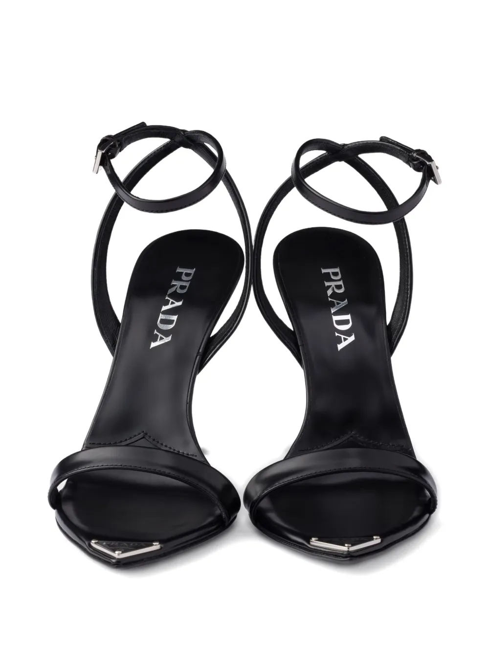 Prada ankle-strap metal-buckle sandals Black