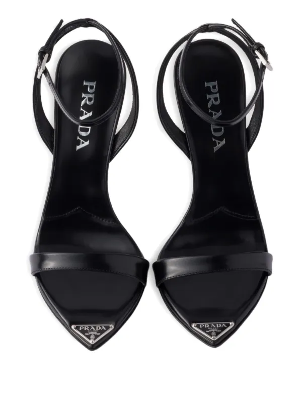 Prada ankle-strap metal-buckle Sandals | Black | FARFETCH