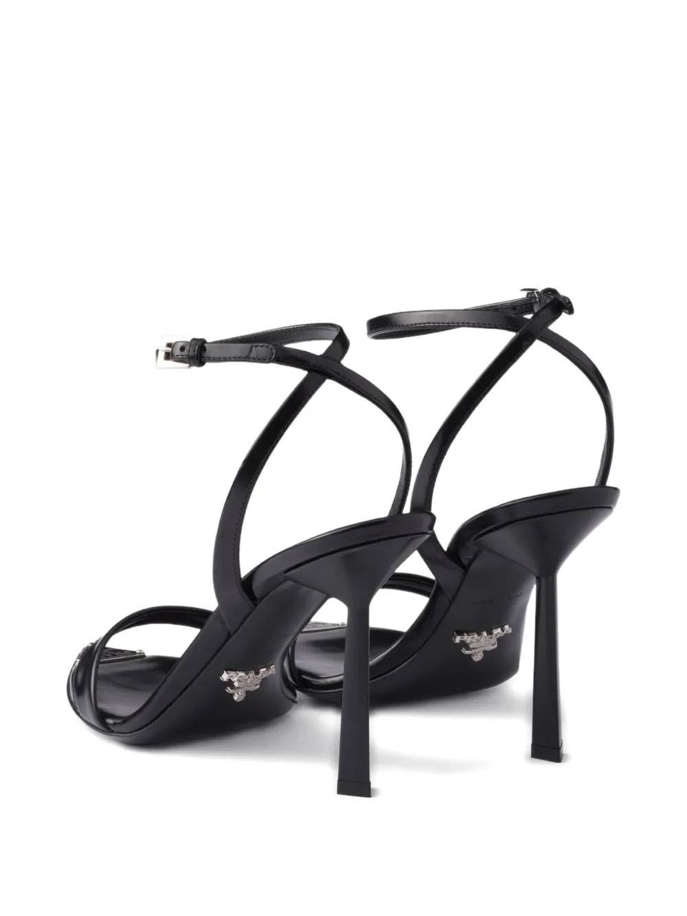 Prada ankle-strap metal-buckle sandals Black