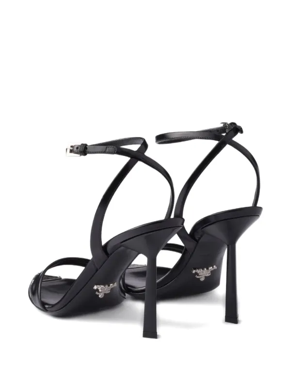 Prada ankle-strap metal-buckle Sandals | Black | FARFETCH