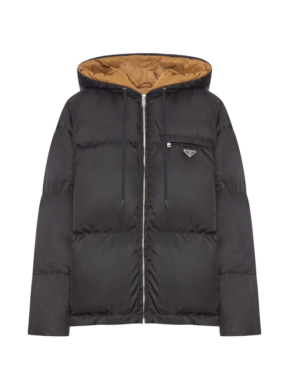 Prada hooded puffer jacket - Nero