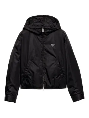 Prada Re-Nylon クロップド ダウンジャケット | ブラック | FARFETCH JP