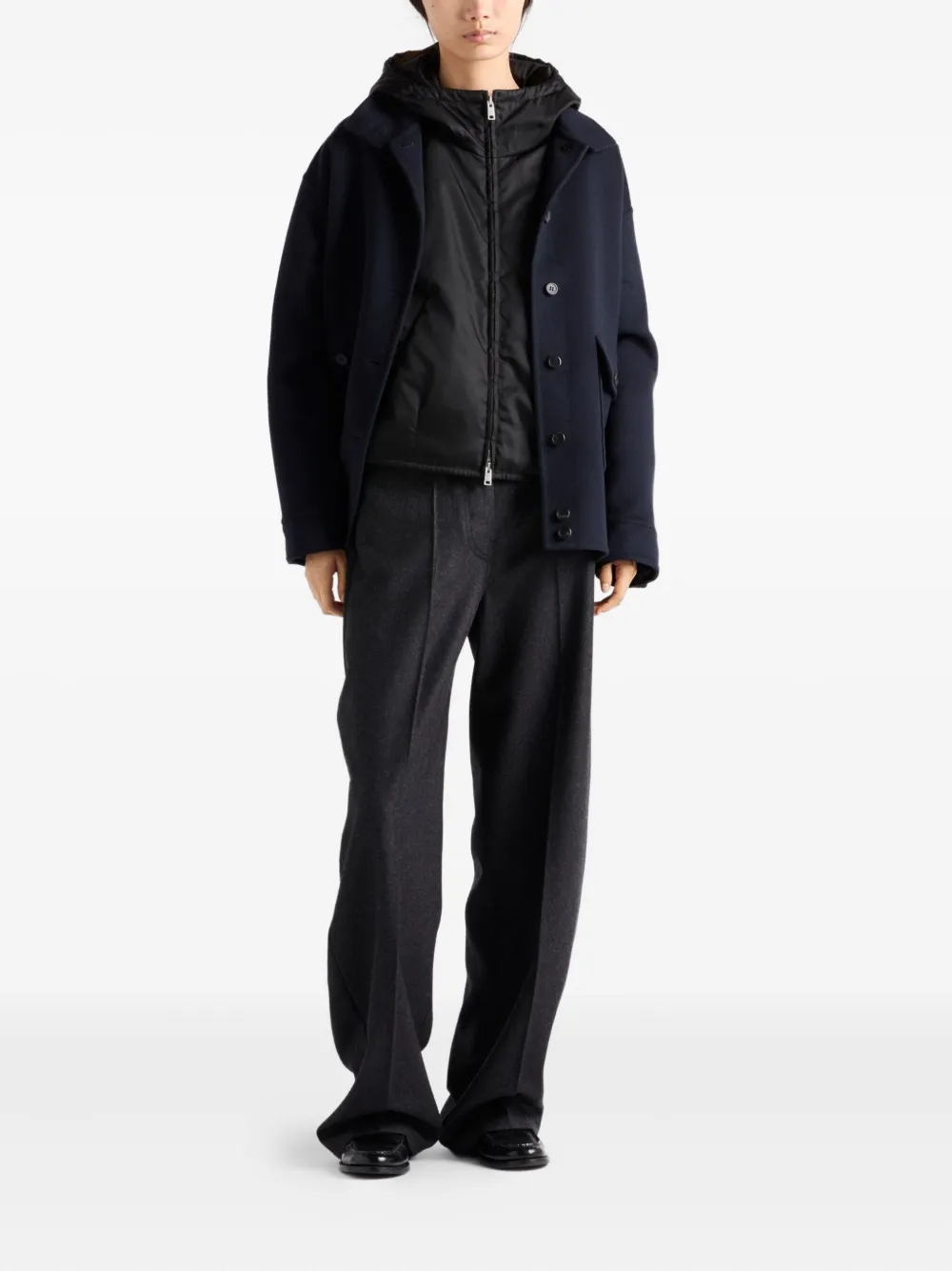 Prada hooded button-cuff jacket | Down Jackets | Image 2