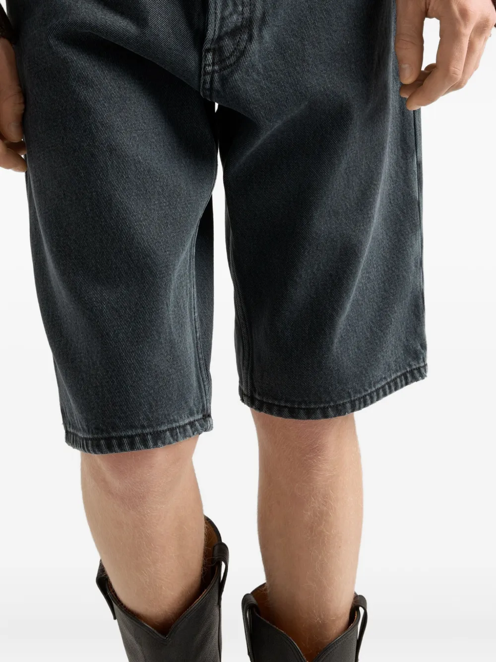 Prada Katoenen denim shorts met geverfd effect Zwart