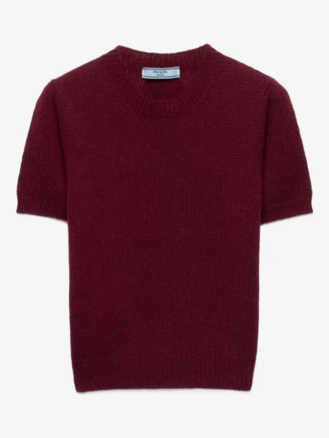 Prada short-sleeved cashmere sweater