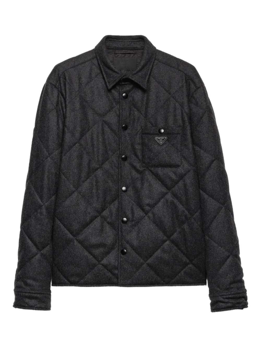 Prada quilted cashmere shirt jacket | Grey | Image 1