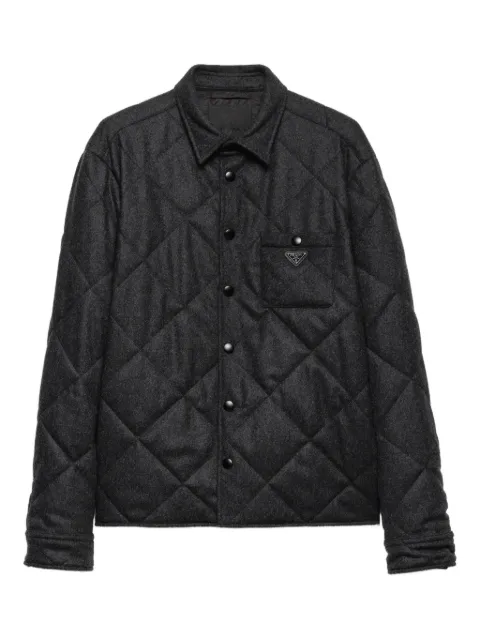 Prada quilted cashmere shirt jacket