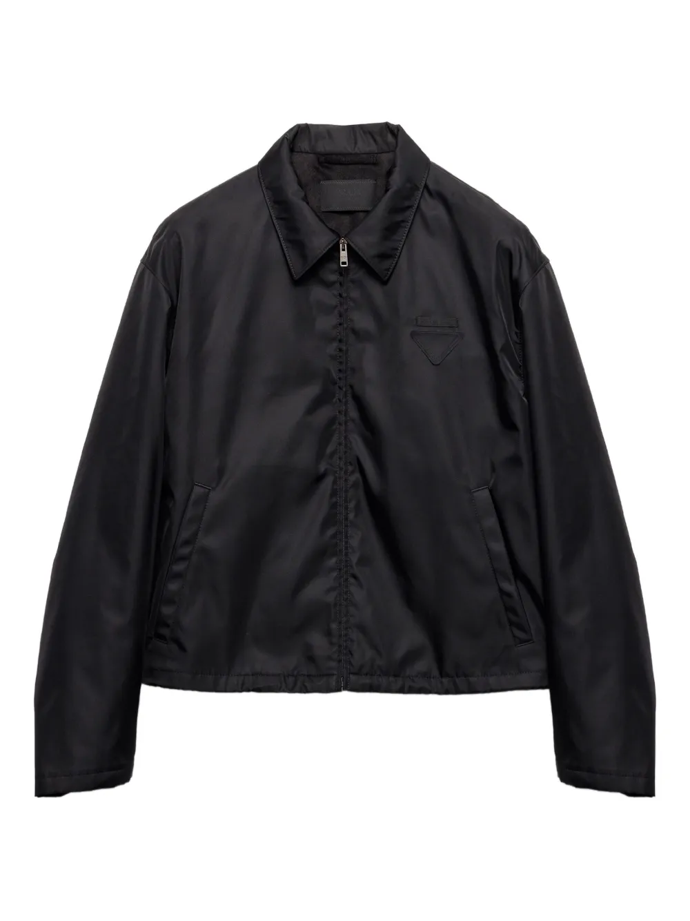 Prada Jack met rits en triangelvormig logo Zwart