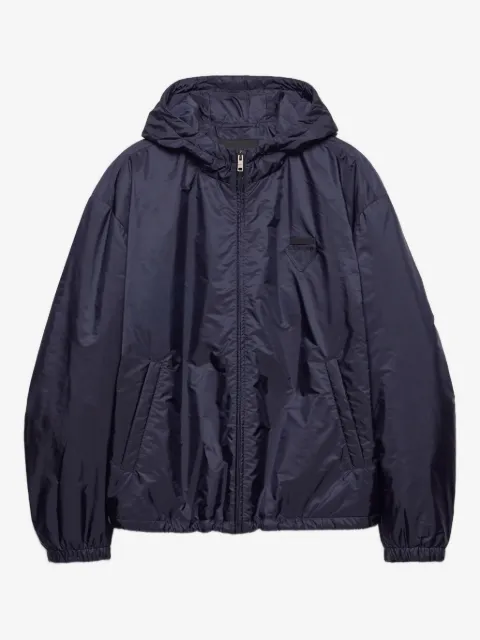 Prada triangle-logo hooded jacket