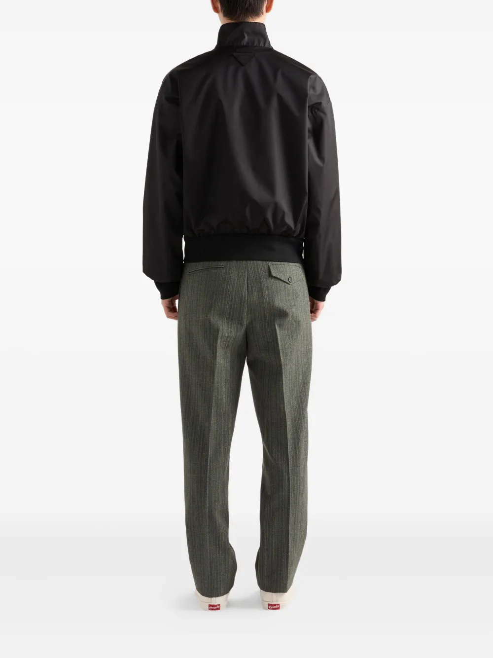 Prada Jack met lage schouders en rits Zwart