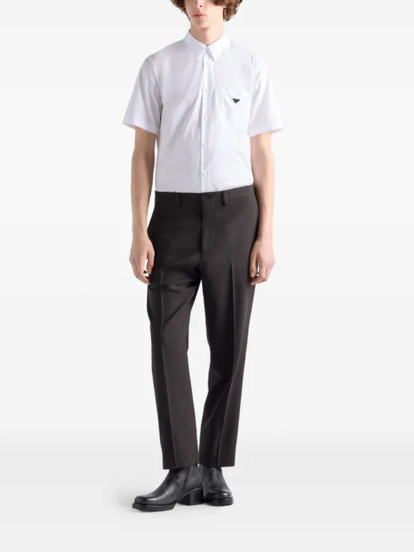 Prada patch-pocket short-sleeve Shirt | White | FARFETCH