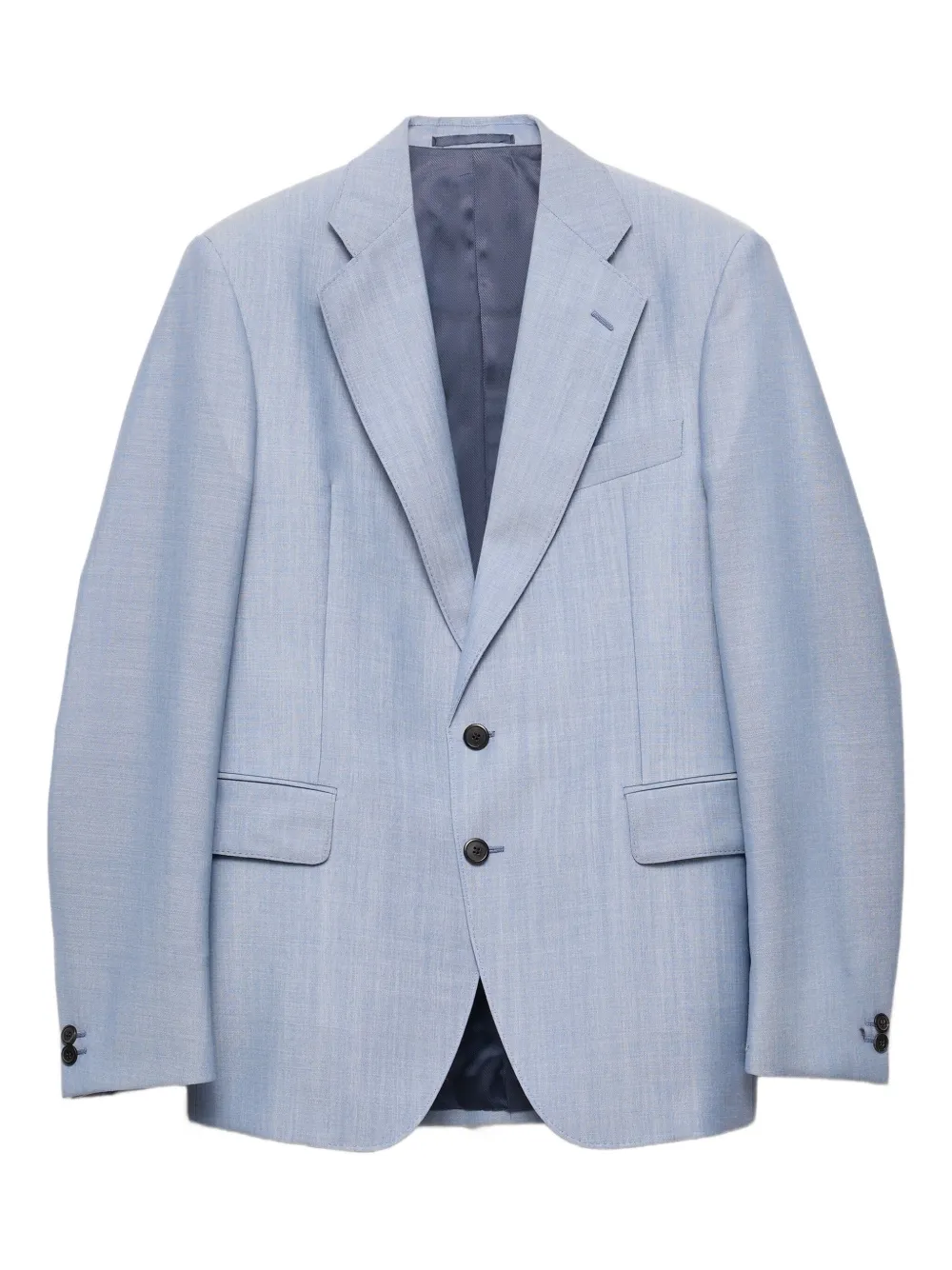 Prada Linnen blazer met gekerfde revers Blauw
