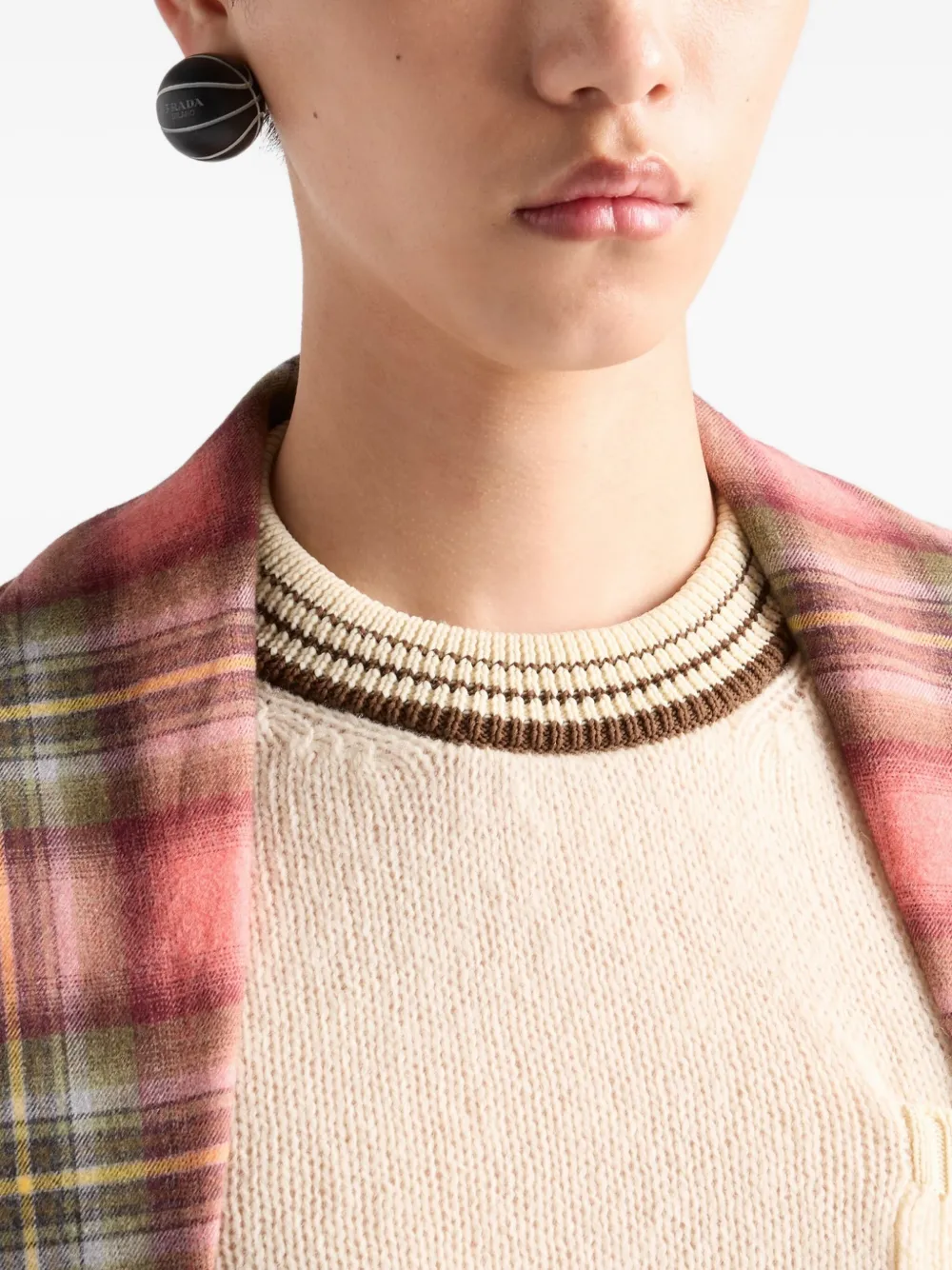 Prada Trui met korte mouwen Beige