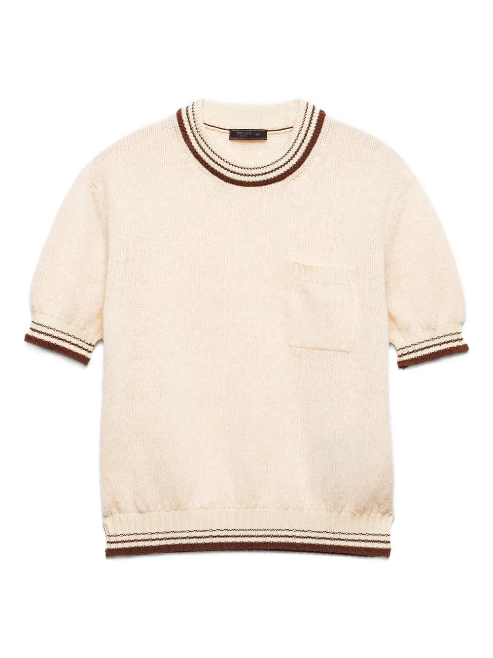Prada Trui met korte mouwen Beige