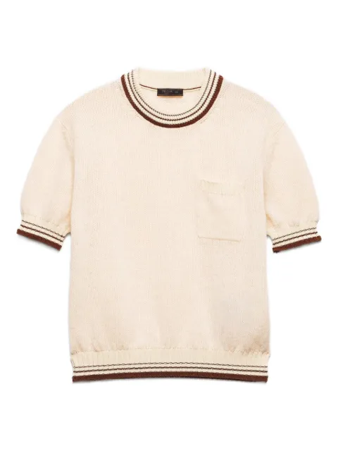 Prada short-sleeve pocket sweater