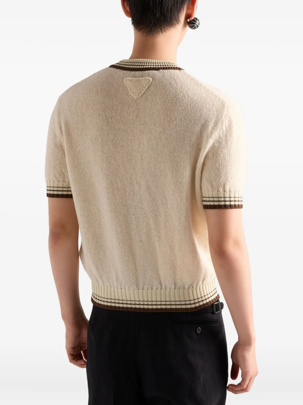 Prada Trui met korte mouwen Beige