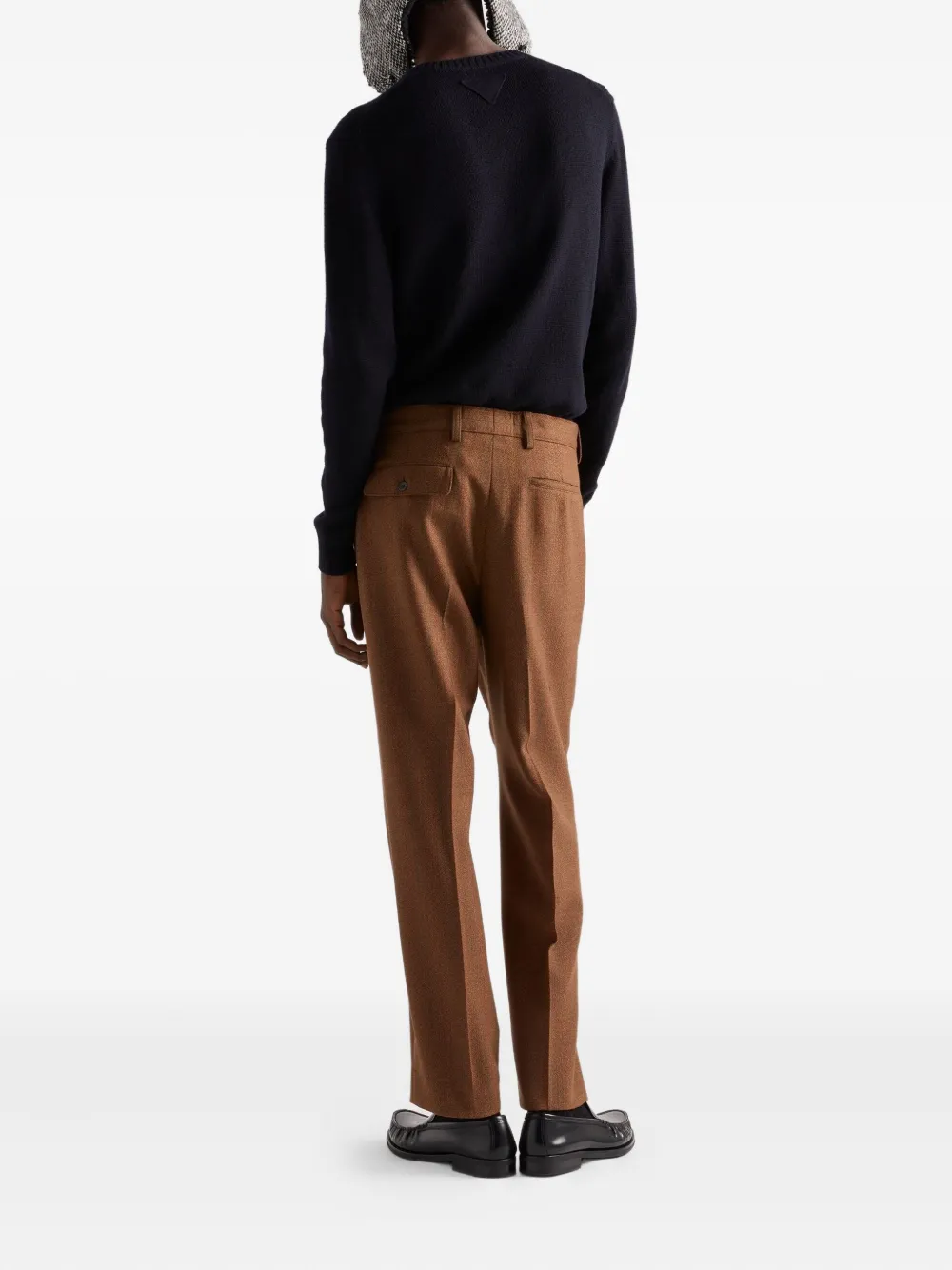 Prada Kasjmier trui met logo Blauw