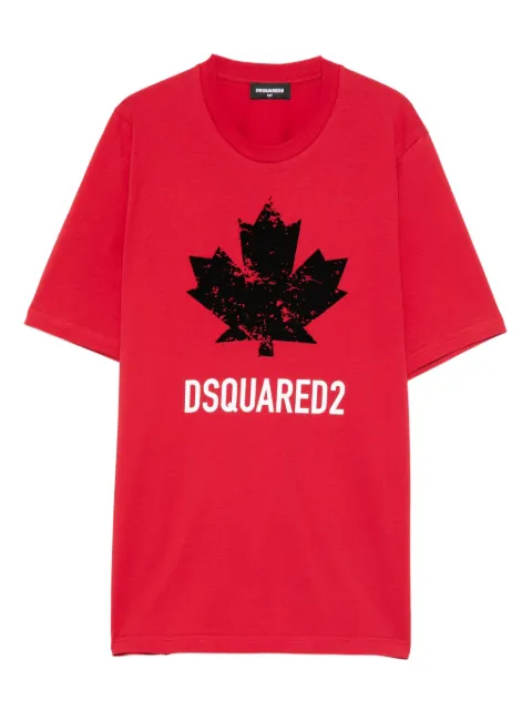 DSQUARED2 KIDS maple leaf-print T-shirt