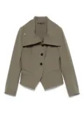 High Scrunch folded-collar button jacket - Green