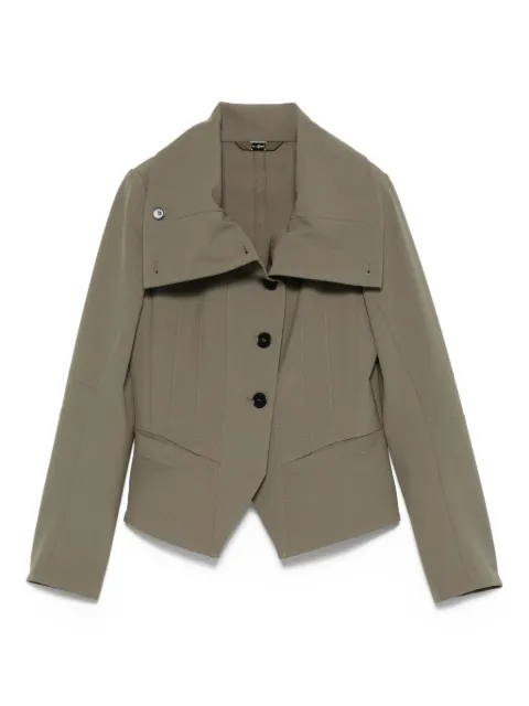 High Scrunch folded-collar button jacket