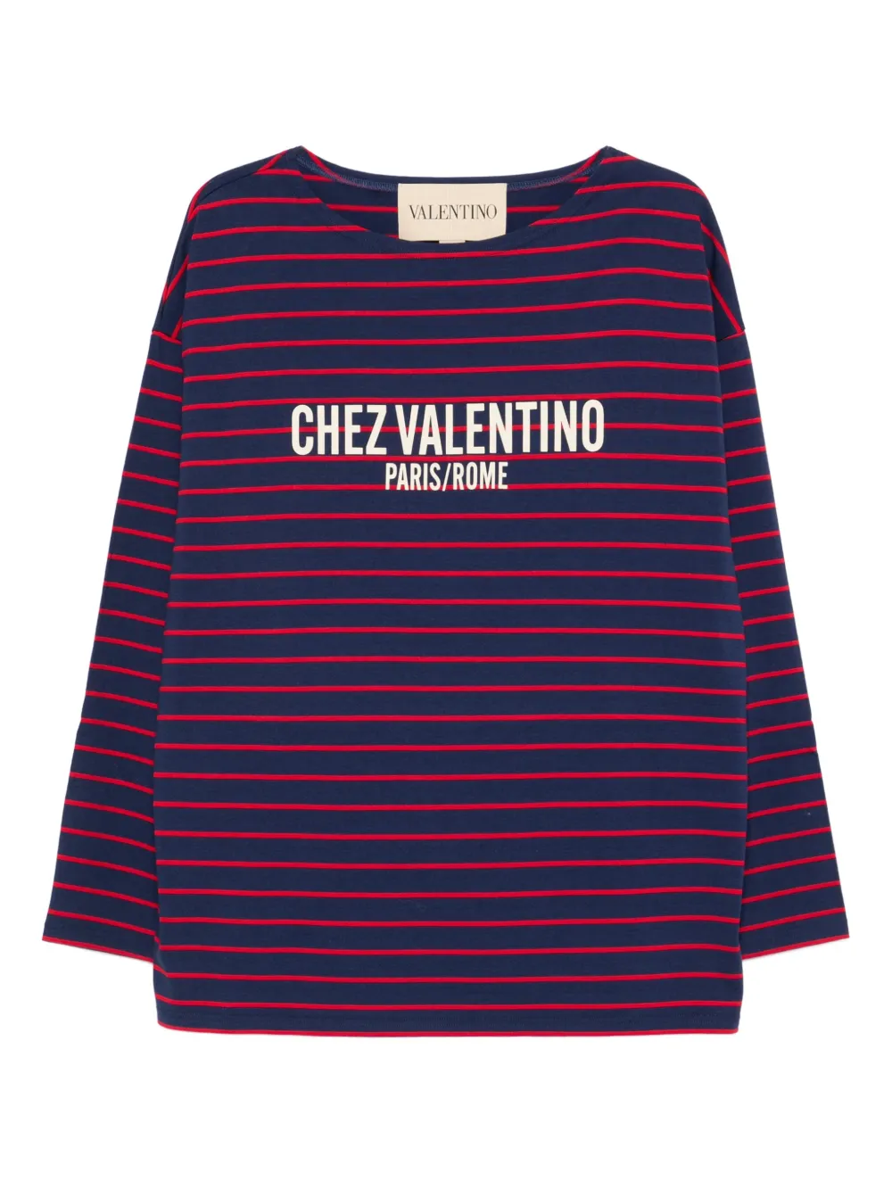 Valentino Garavani striped long sleeve t-shirt Blauw