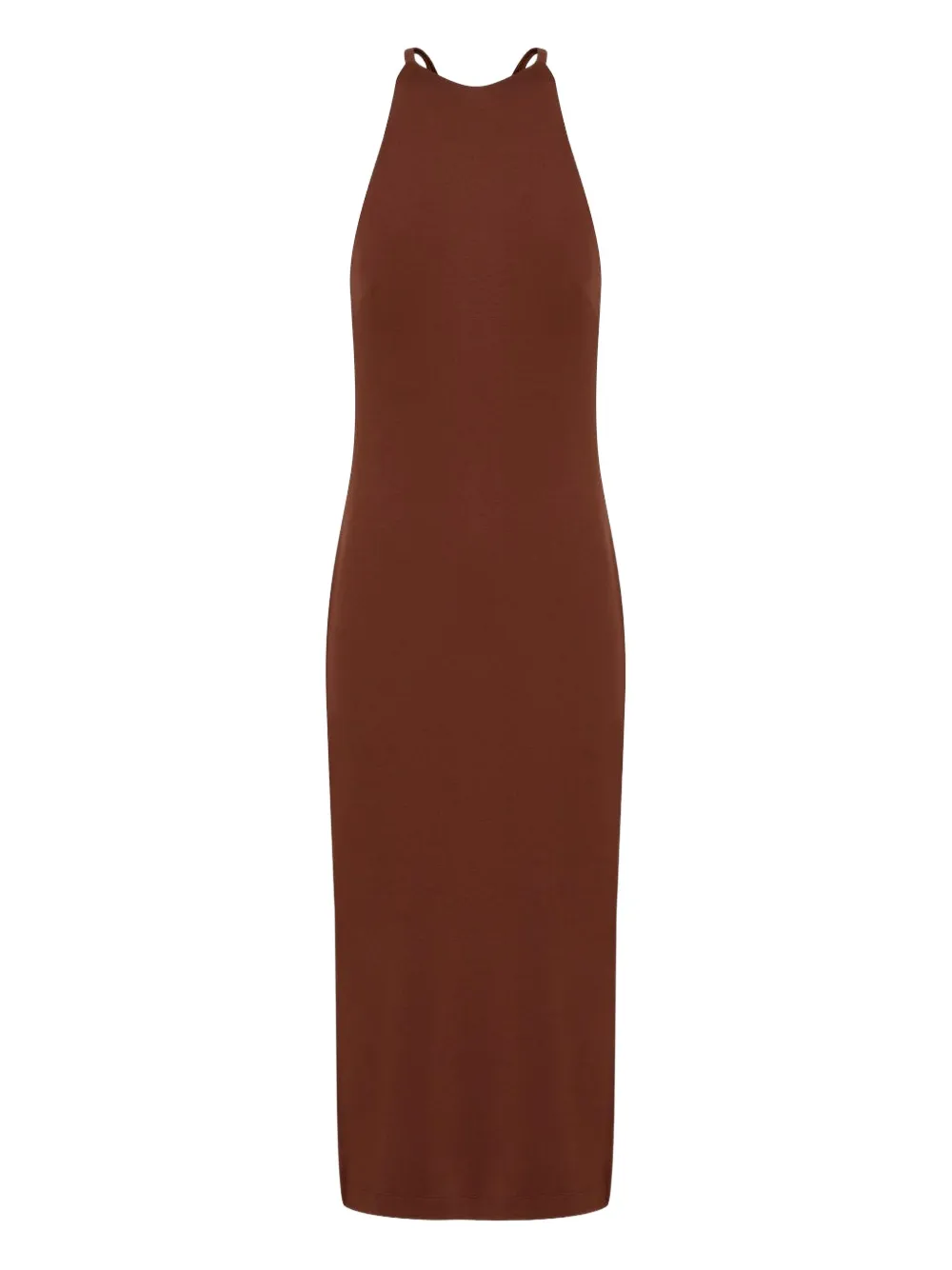 Lenny Niemeyer Abito midi con scollo all'americana - Marrone