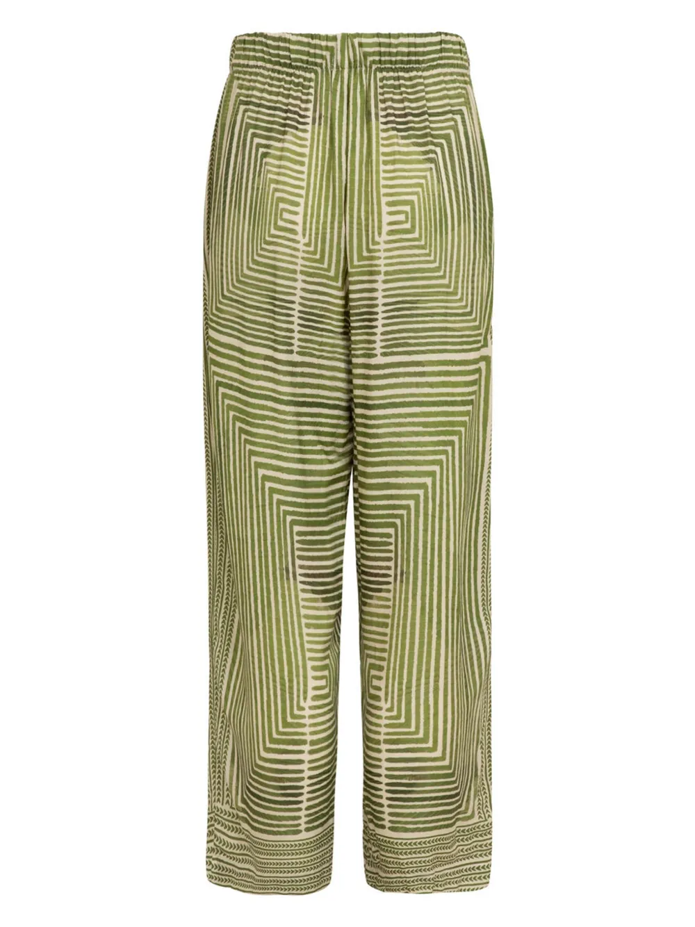 Lenny Niemeyer Pantaloni con stampa geometrica e vita elasticizzata - Verde
