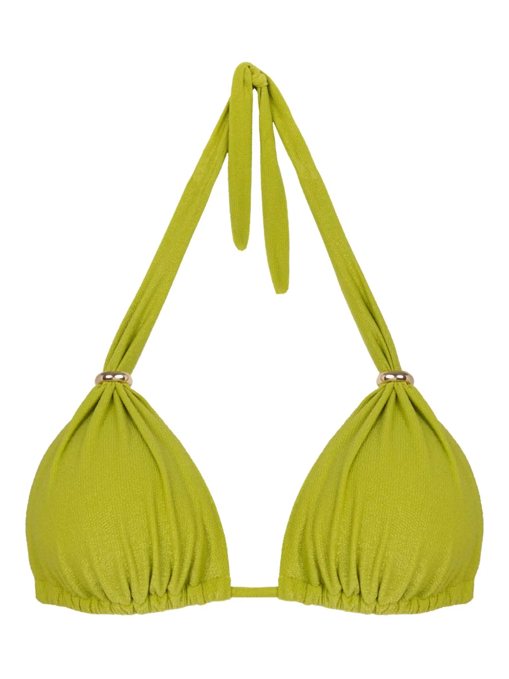 Lenny Niemeyer halter-neck ring-detail bikini top - Verde