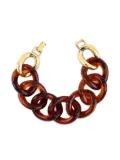 Kenneth Jay Lane tortoise link bracelet - Gold