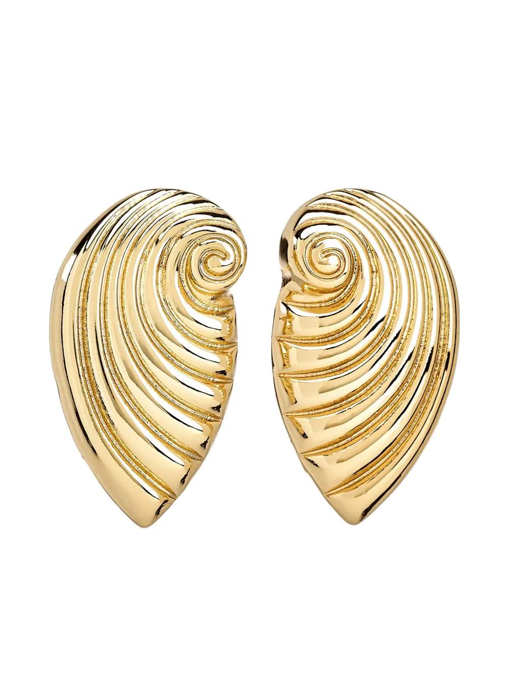 Kenneth Jay Lane Seashell Earrings In Gold