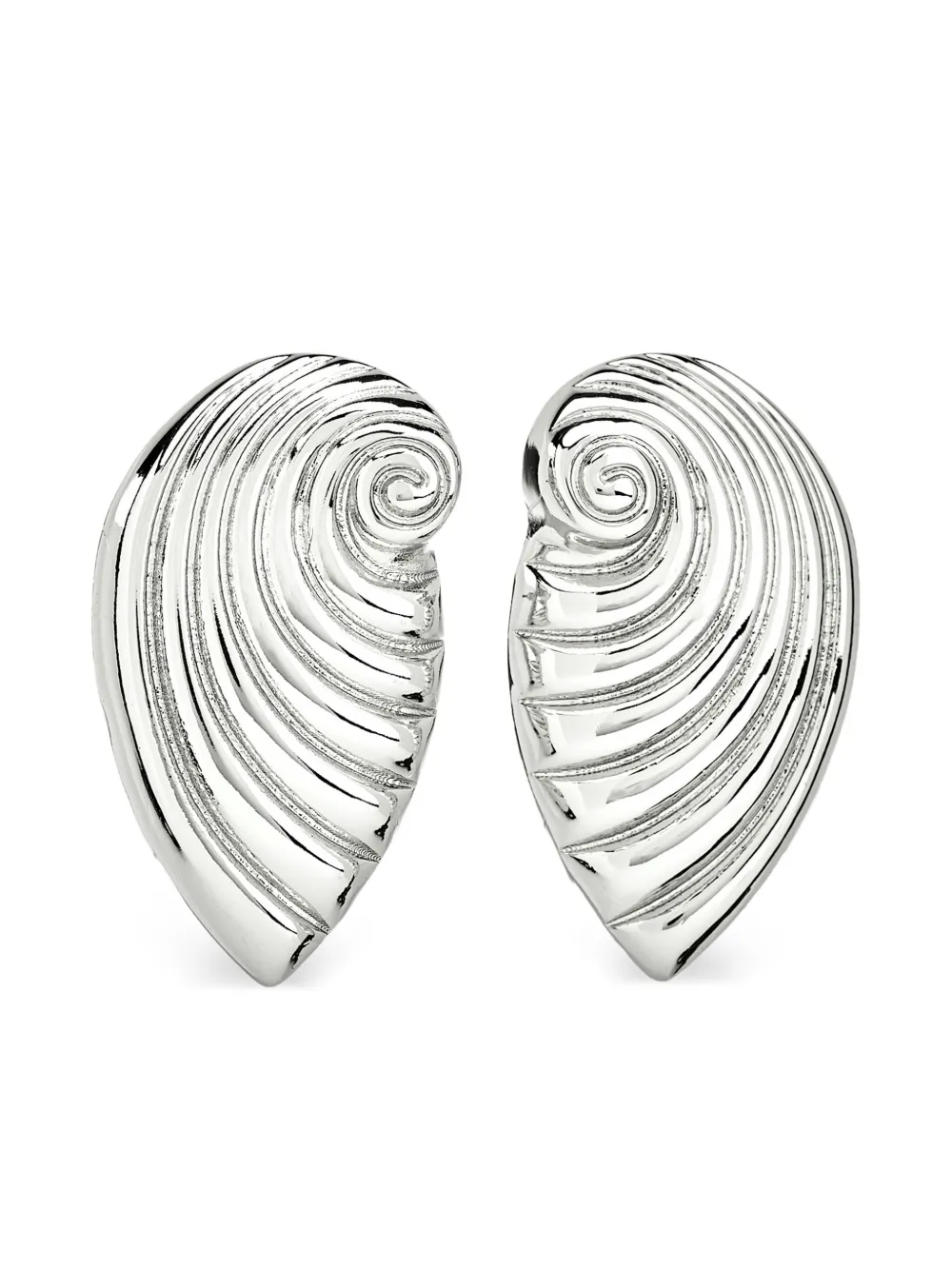 Kenneth Jay Lane seashell earrings | Silver | Image 1