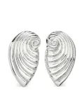 Kenneth Jay Lane seashell earrings - Silver