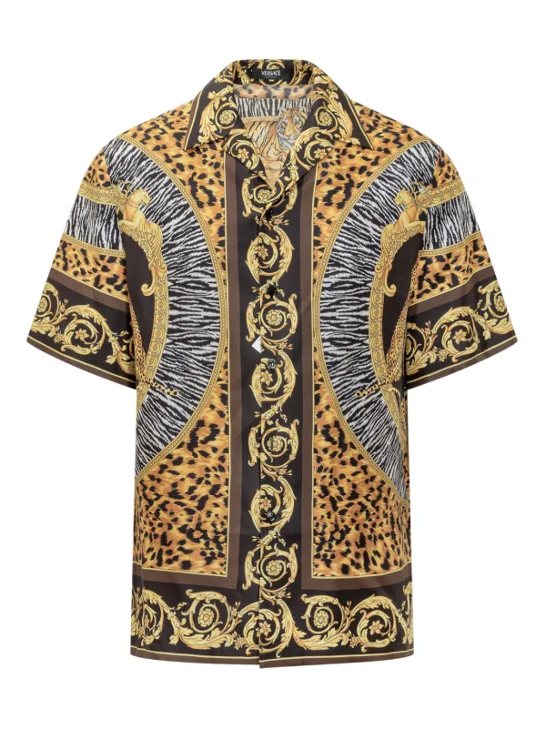 Versace leopard-print Shirt Black FARFETCH JO