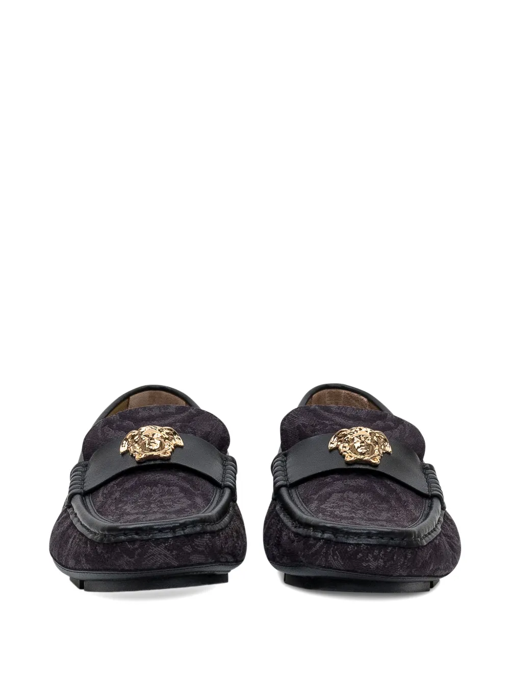 Versace patterned loafers Black