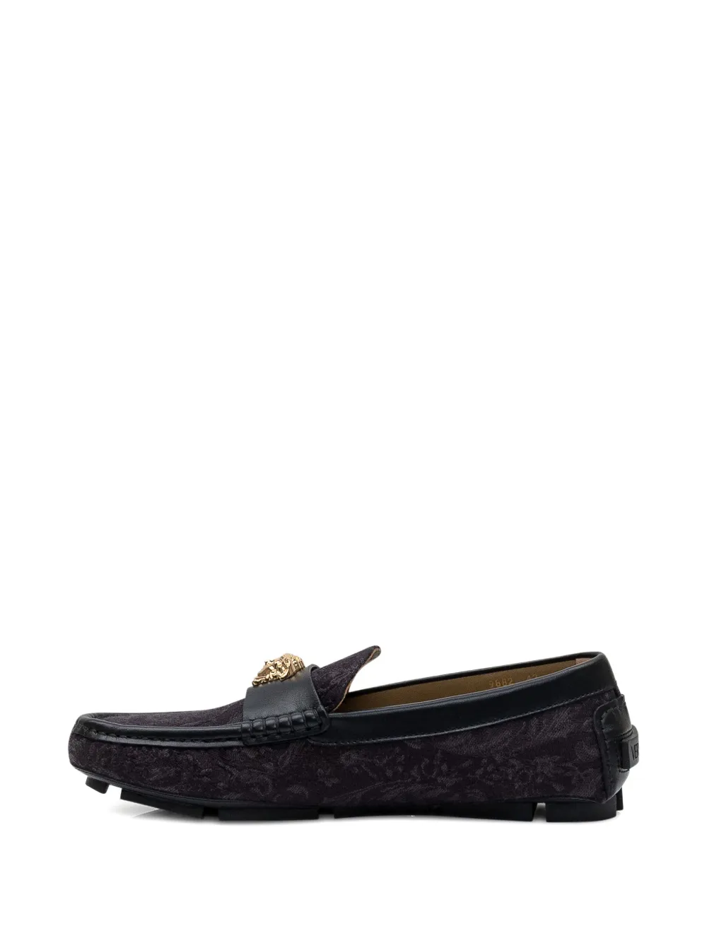 Versace patterned loafers Black