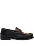 Versace panelled leather loafers - Black