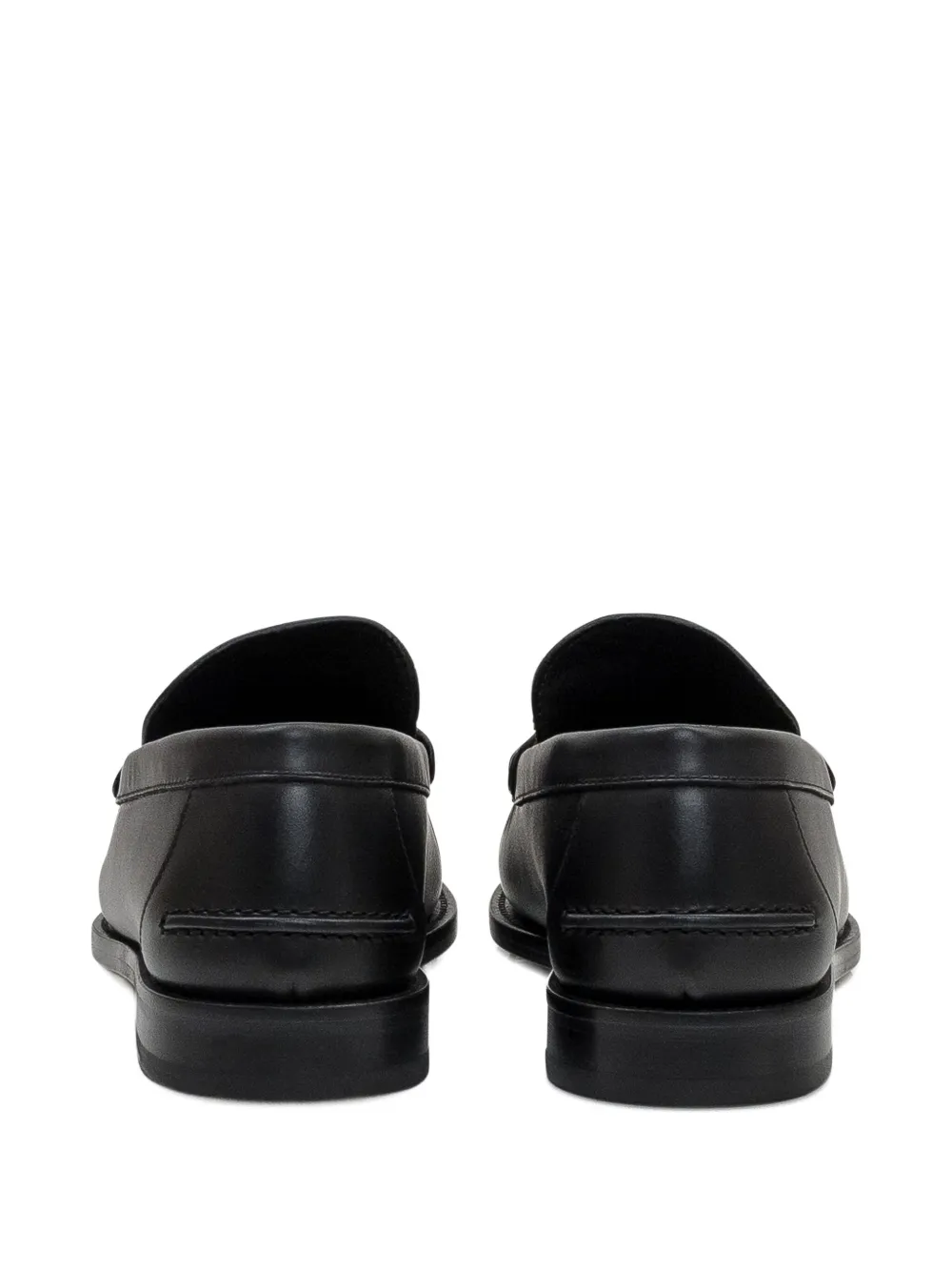 Versace panelled leather loafers Black
