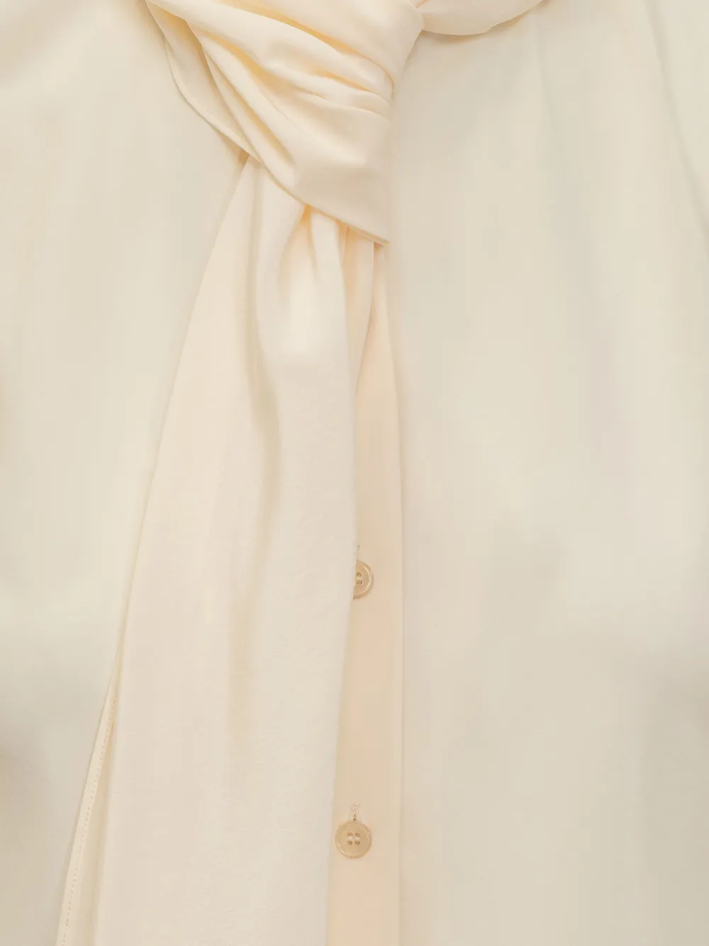 Alberta Ferretti neck-tie sleeveless shirt Beige
