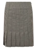 Ferragamo pleated gingham mini skirt - Black