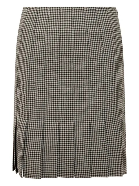 Ferragamo pleated gingham mini skirt