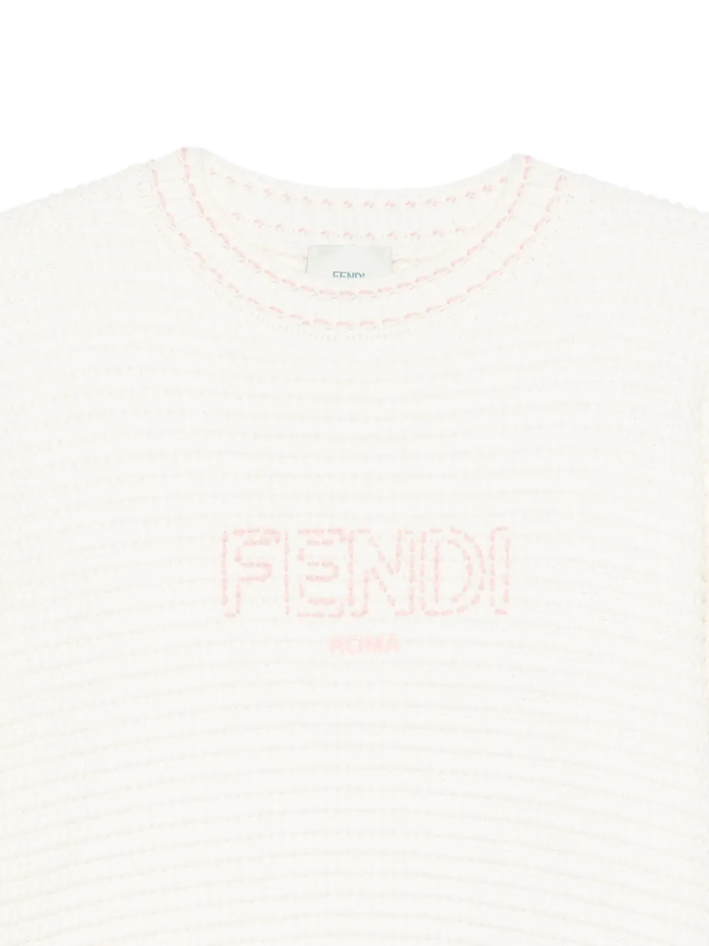 Fendi Kids Trui met geborduurd logo Wit