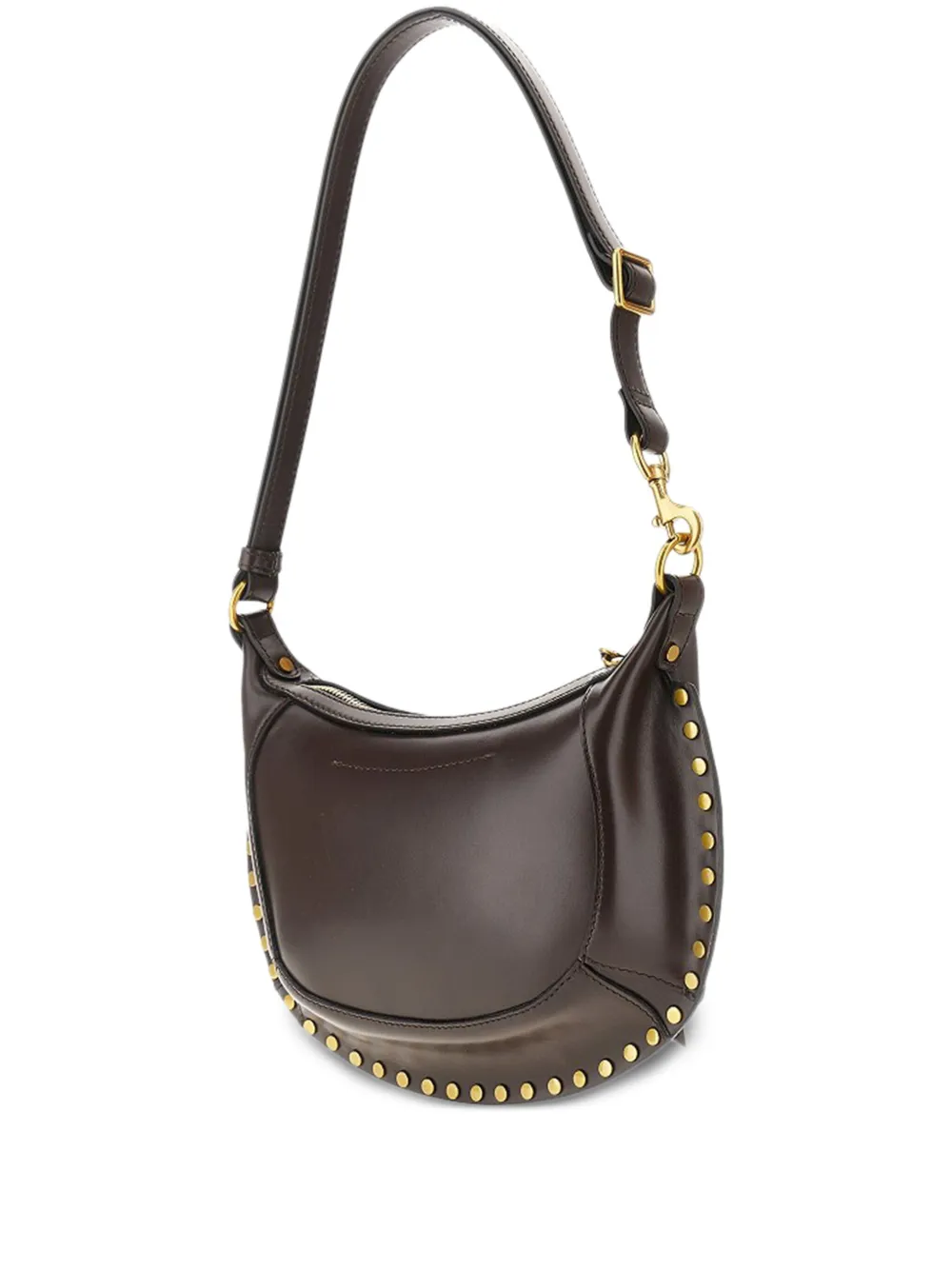ISABEL MARANT Oskan Moon studded shoulder bag Bruin